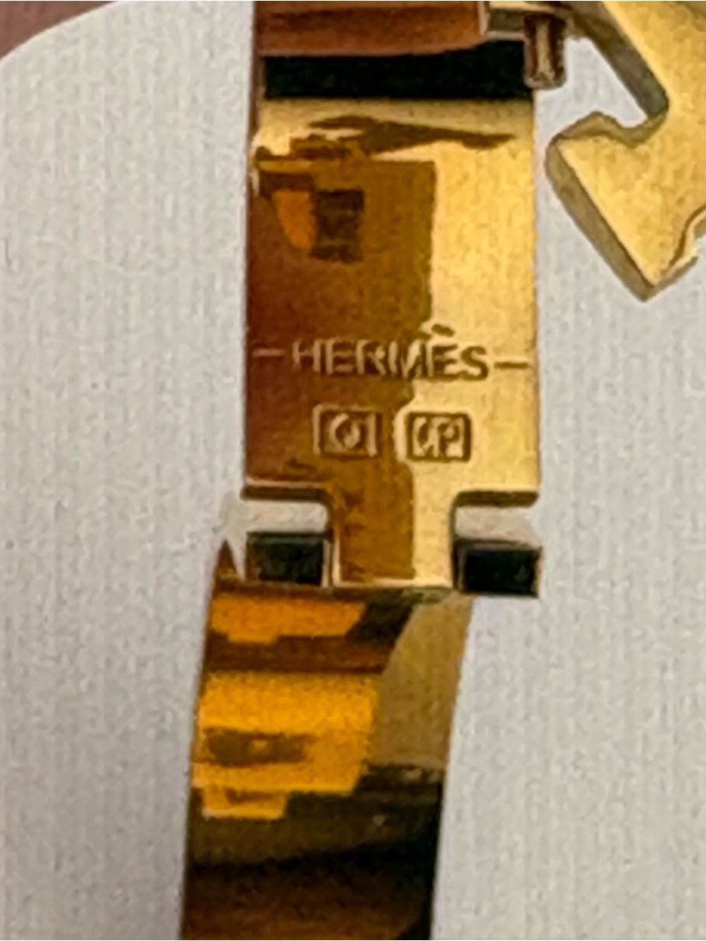 Hermès H Clic Clac Bracelet – Black & Gold Tone | Fits Up to 6.5” Wrist - Picture 8 of 12